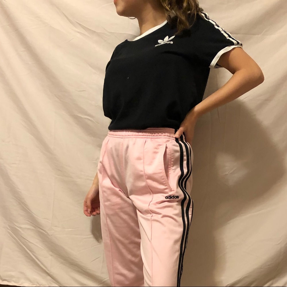 Pink adidas sweatpants